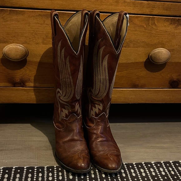 Tony Lama Shoes - Tony Lama Brown Heeled Boots